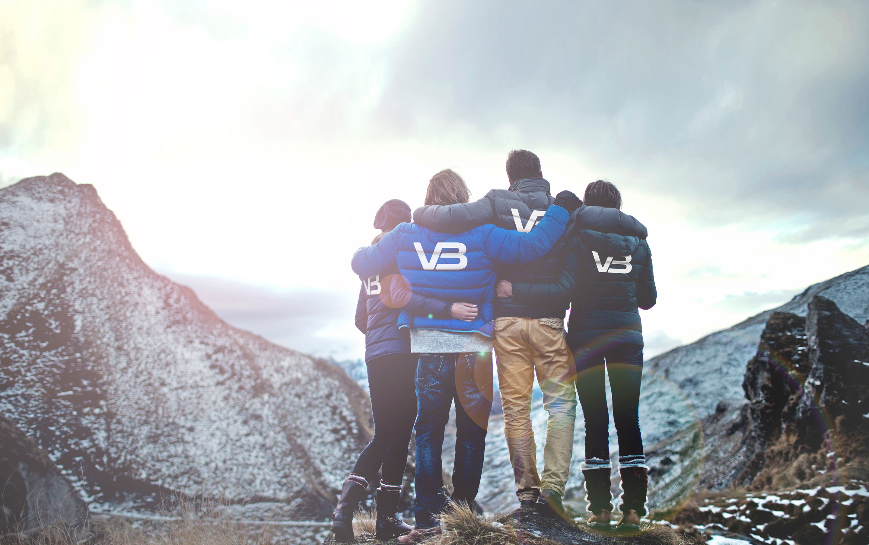 VB Rørleggere som ser ut mot et fjell